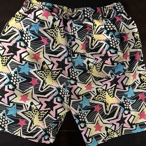 Fresh Men's Athletic Shorts - Multicolor Star Pattern